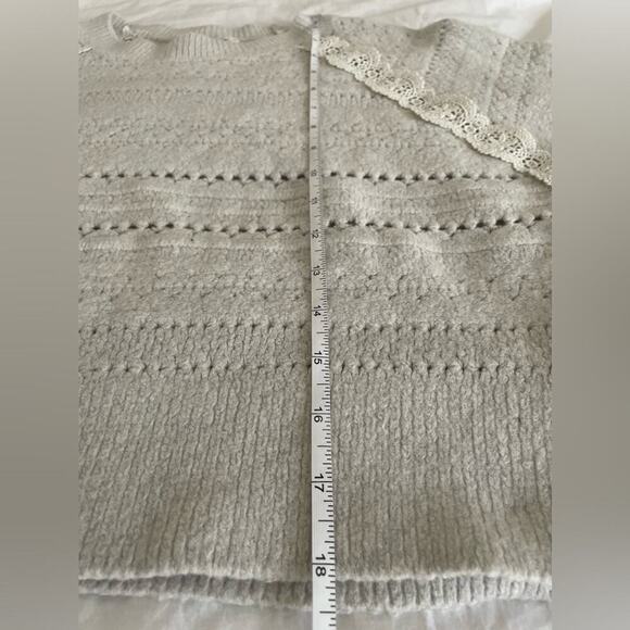 ✨Treasure & Bond✨ Lace Trim Open Stitch Sweater - Picture 10 of 11